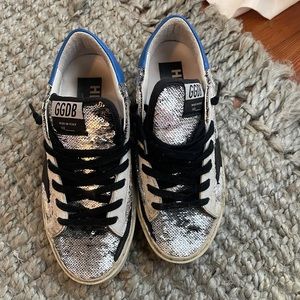 Sequin Platform Golden Goose